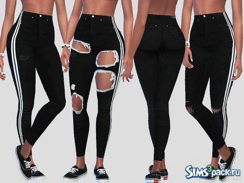 Джинсы Sporty Black Skinny от Pinkzombiecupcakes