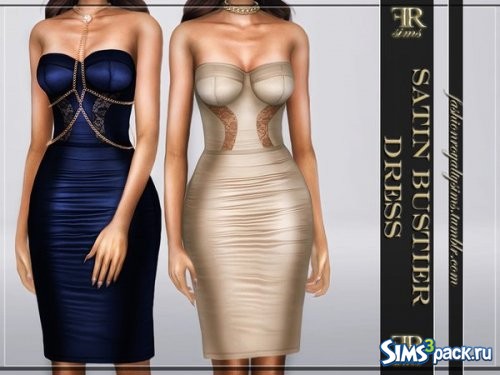 Платье Satin Bustier Dress от FashionRoyaltySims