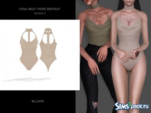 Боди Cowl Neck Thong от Bill Sims