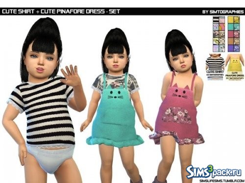 Сет Cute Shirt + Cute Pinafore Dress от simtographies