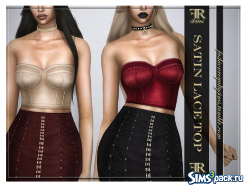 Топ Satin Lace от fashionroyaltysims