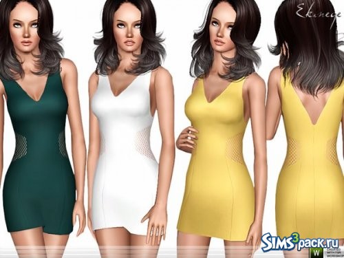 Платье Mesh Cut Out Bodycon от ekinege