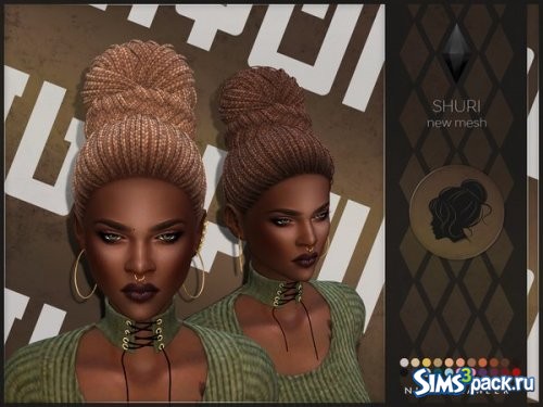 Прическа Shuri от Nightcrawler Sims