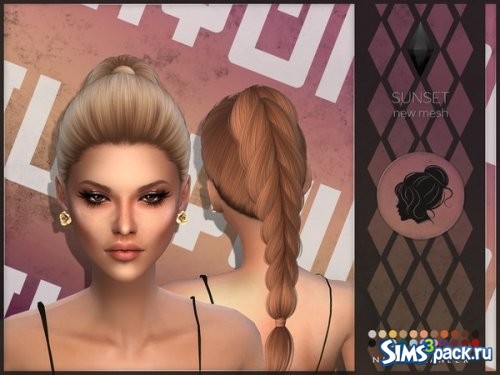 Прическа Sunset от Nightcrawler Sims