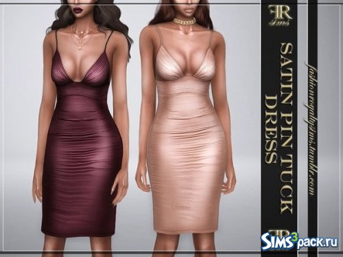 Платье Satin Pin Tuck от FashionRoyaltySims