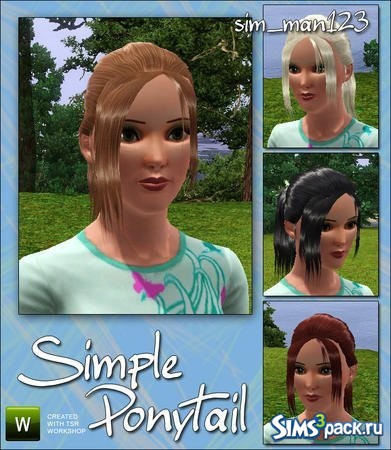 Прическа Simple Ponytail от sim_man123