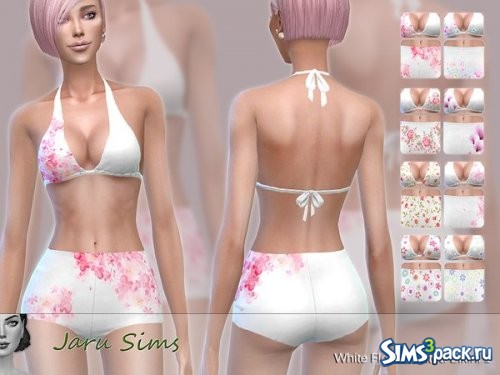 Бикини White Floral Printed 1 от Jaru Sims