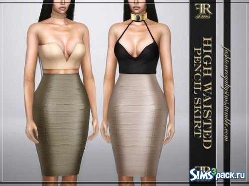 Юбка - карандаш High Waisted от FashionRoyaltySims