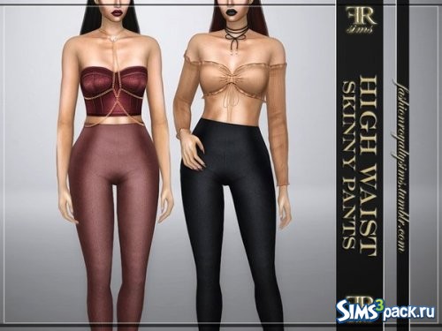 Брюки - скинни High Waist от FashionRoyaltySims