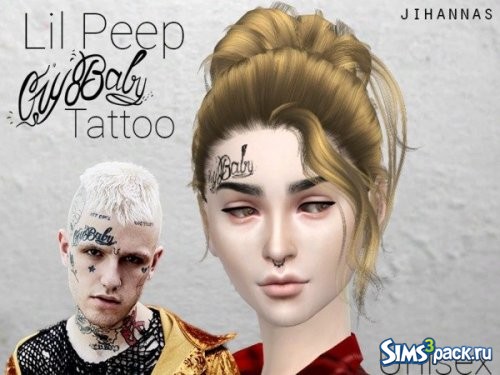 Тату Lil Peep Crybaby от Jihannas