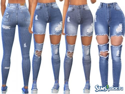 Джинсы Distressed Skinny Medium Blue от Pinkzombiecupcakes