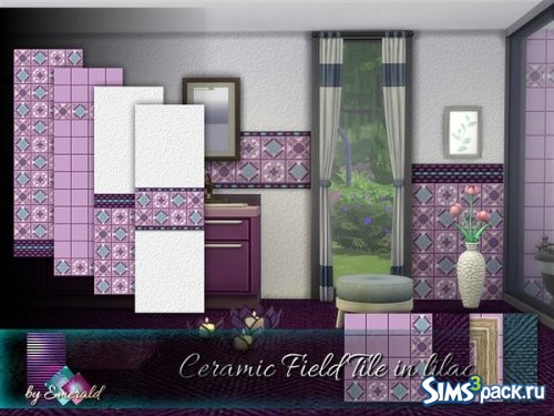 Сет Ceramic Field Tile in lilac от emerald