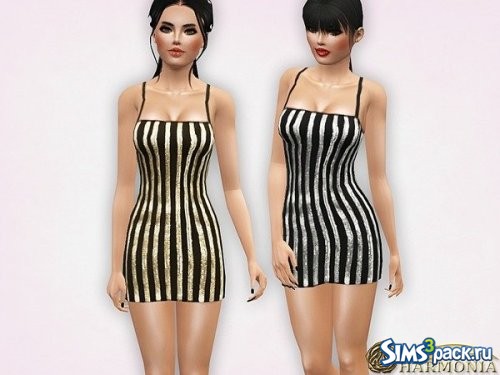 Платье Metallic Striped Strappy от Harmonia