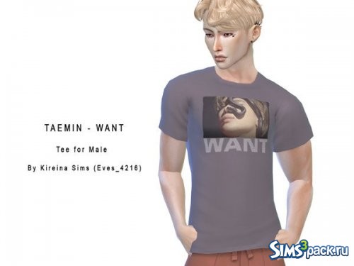 Футболка K-Pop Taemin WANT от Kireina Sims