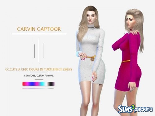 Платье Cuts a chic figure in turtleneck от carvin captoor