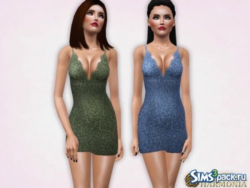 Платье Knit V-Neck Strappy Bodycon от Harmonia