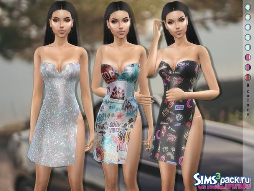 Платье Ruched Slit от sims2fanbg