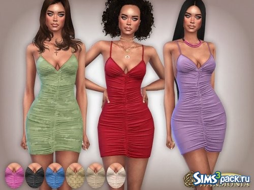 Платье Slinky Ruched Strappy Bodycon от Harmonia