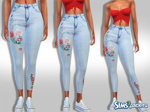 Джинсы Floral Skinny Fit от Saliwa