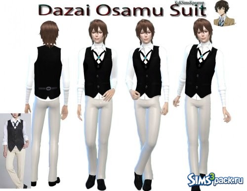 Костюм Dazai Osamu от KsKSimsKreator