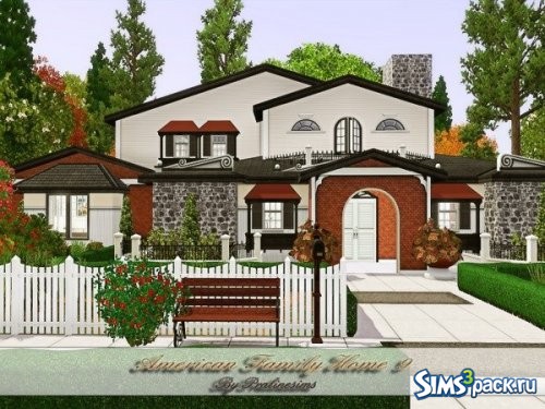 Дом American Family 9 от Pralinesims