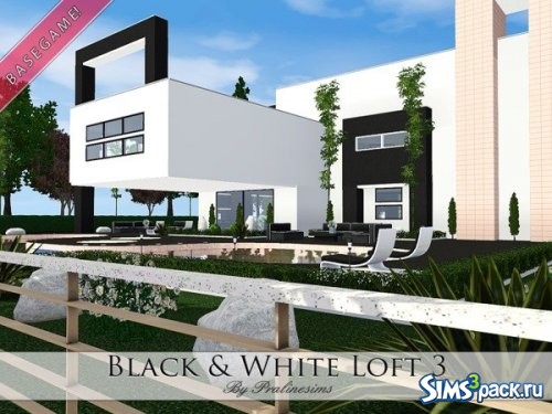 Дом Black and White Loft 3 от Pralinesims