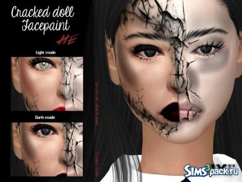 Грим Cracked Doll от IzzieMcFire