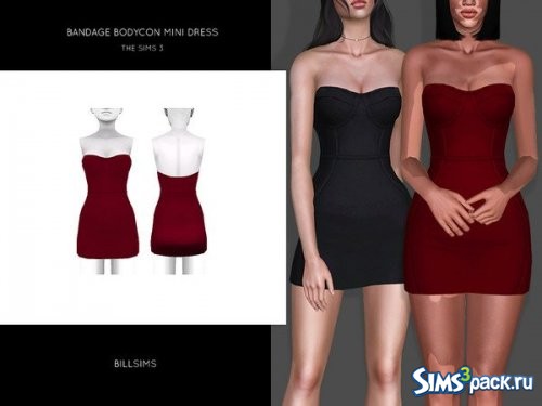 Мини - платье Bandage Bodycon от Bill Sims