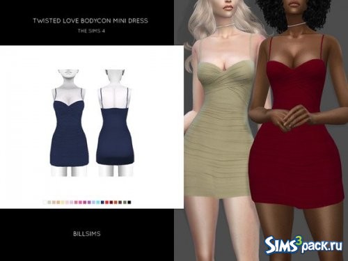 Мини - платье Twisted Love Bodycon от Bill Sims