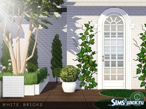 Настенное покрытие White Bricks от Pralinesims