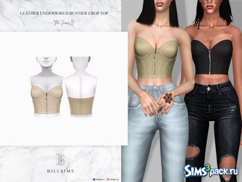 Корсет Leather Underwired Bustier от Bill Sims