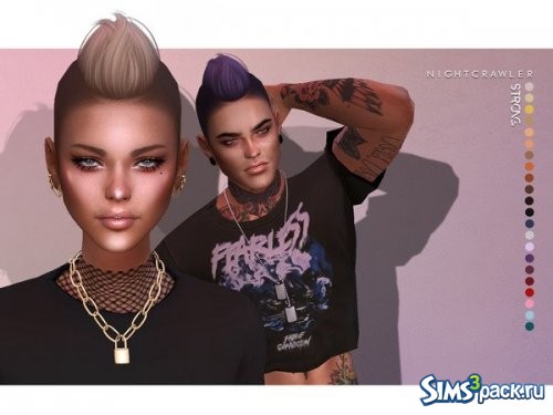 Прическа Strong от Nightcrawler Sims