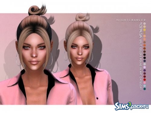 Прическа Nostalgia от Nightcrawler Sims