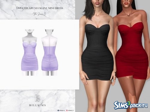 Мини - платье Sweetheart Neckline от Bill Sims