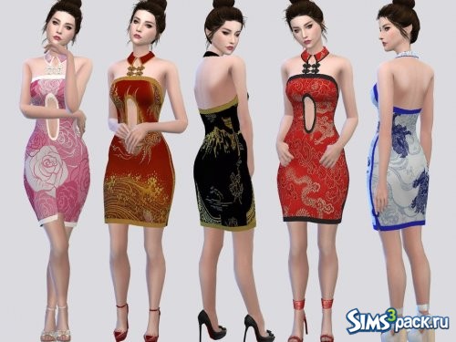 Платье Collar QiPao от McLayneSims