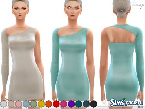 Платье Asymmetrical Neck Bodycon от ekinege