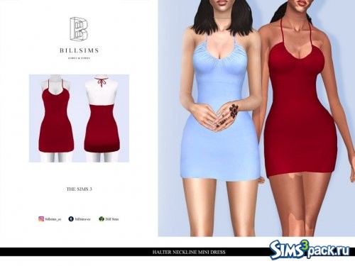 Мини - платье Halter Neckline от Bill Sims