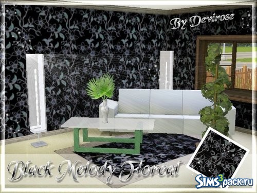 Текстура Black Melody Floreal от Devirose