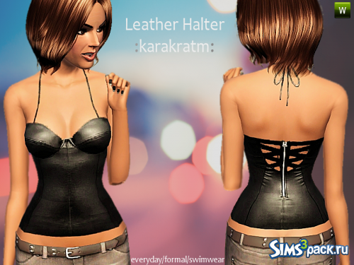 Топ Leather Halter от karakratm