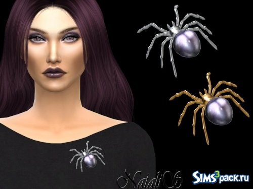 Брошь Haloween pearl spider от NataliS