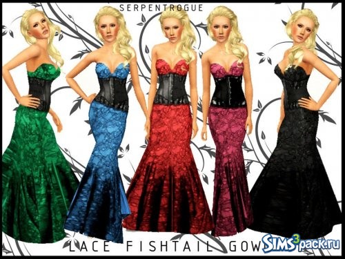 Платье Lace Fishtail от Serpentrogue