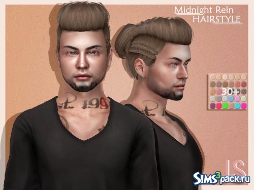 Прическа Midnight Rein от Jaru Sims