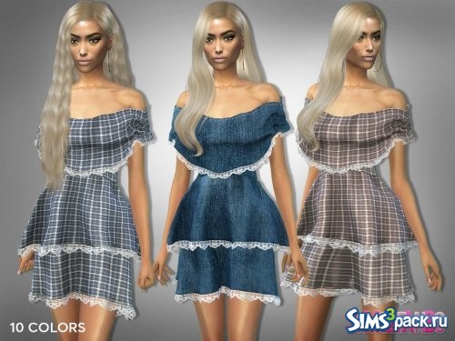 Платье Off Shoulder Layered от sims2fanbg