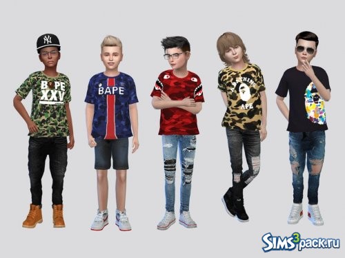 Футболка BAPE I от McLayneSims