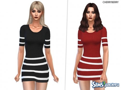 Платье Striped Velvet от CherryBerrySim