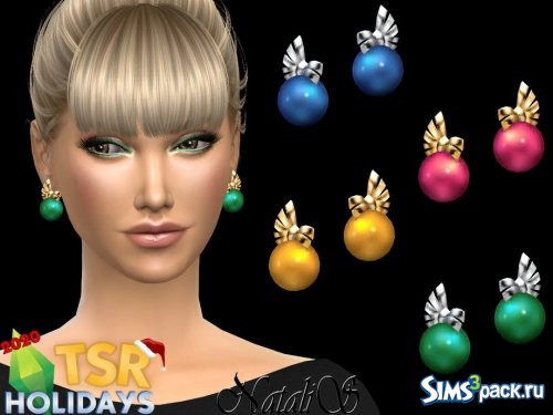 Серьги Christmas ball от NataliS