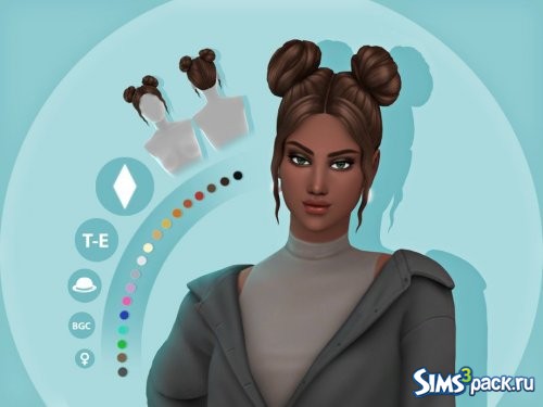 Прическа Rae от simcelebrity00