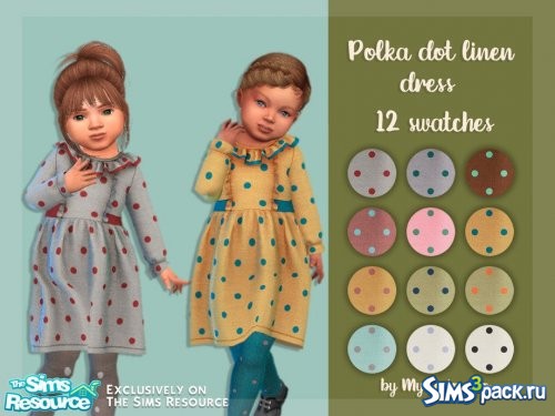 Платье Polka dot linen от MysteriousOo