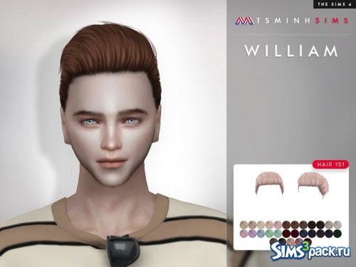 Прическа William от TsminhSims