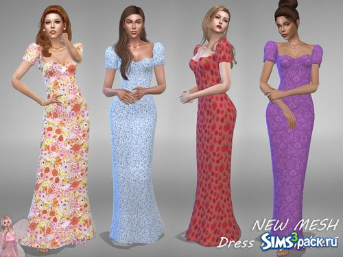 Платье Alejandra 1 от Jaru Sims